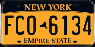 NY license plate FCO6134