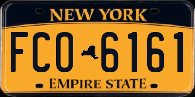 NY license plate FCO6161
