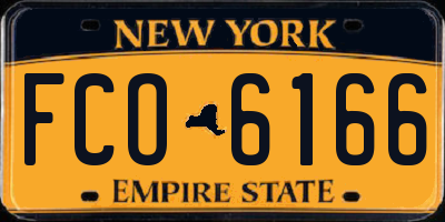 NY license plate FCO6166
