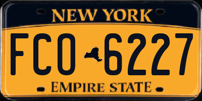NY license plate FCO6227