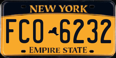 NY license plate FCO6232