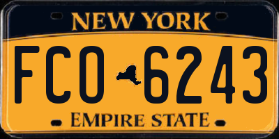 NY license plate FCO6243