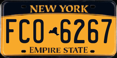 NY license plate FCO6267