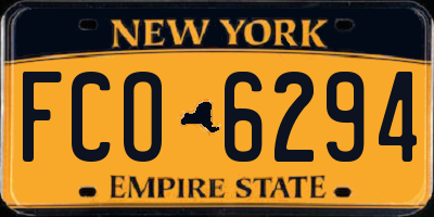 NY license plate FCO6294
