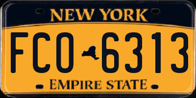 NY license plate FCO6313