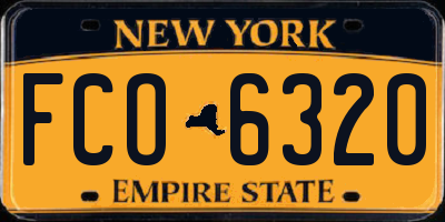 NY license plate FCO6320