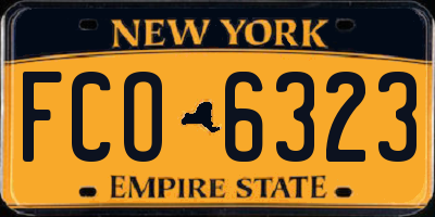 NY license plate FCO6323