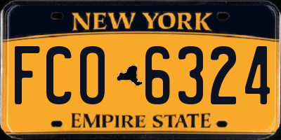 NY license plate FCO6324