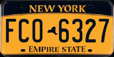 NY license plate FCO6327