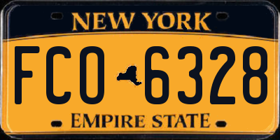 NY license plate FCO6328