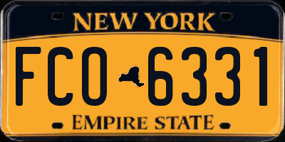 NY license plate FCO6331