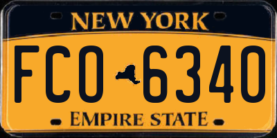 NY license plate FCO6340