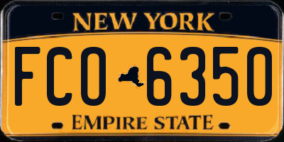 NY license plate FCO6350
