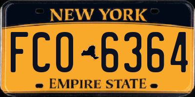 NY license plate FCO6364