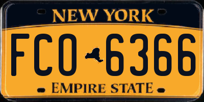 NY license plate FCO6366