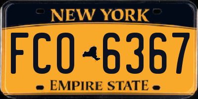 NY license plate FCO6367