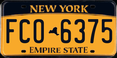 NY license plate FCO6375