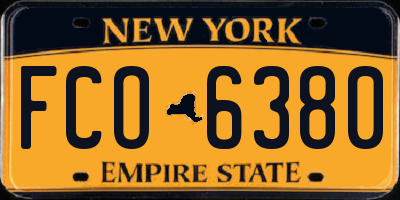 NY license plate FCO6380