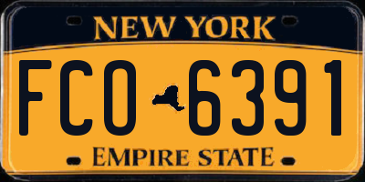 NY license plate FCO6391