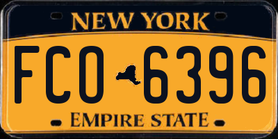 NY license plate FCO6396