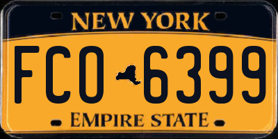 NY license plate FCO6399