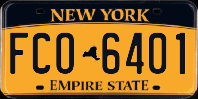 NY license plate FCO6401