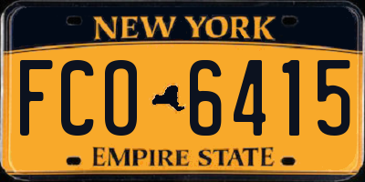 NY license plate FCO6415