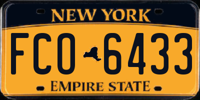 NY license plate FCO6433