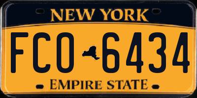 NY license plate FCO6434