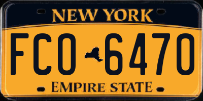 NY license plate FCO6470
