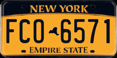 NY license plate FCO6571