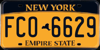 NY license plate FCO6629