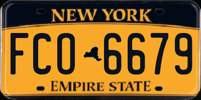 NY license plate FCO6679