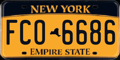 NY license plate FCO6686
