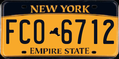 NY license plate FCO6712