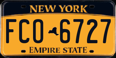 NY license plate FCO6727