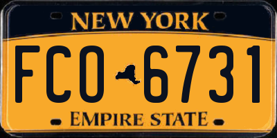 NY license plate FCO6731