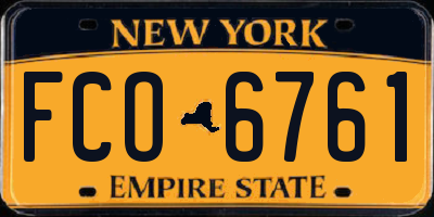 NY license plate FCO6761