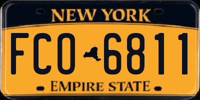 NY license plate FCO6811