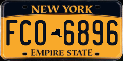 NY license plate FCO6896