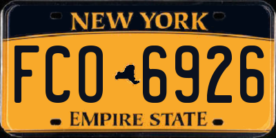 NY license plate FCO6926