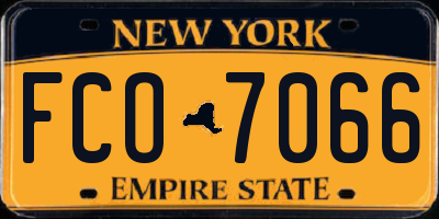 NY license plate FCO7066