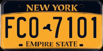 NY license plate FCO7101