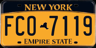 NY license plate FCO7119