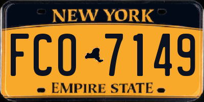 NY license plate FCO7149