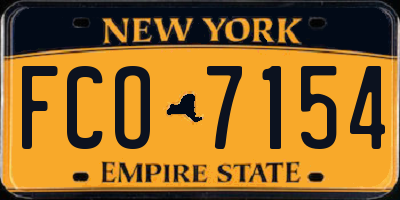 NY license plate FCO7154