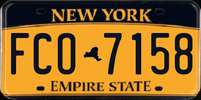 NY license plate FCO7158