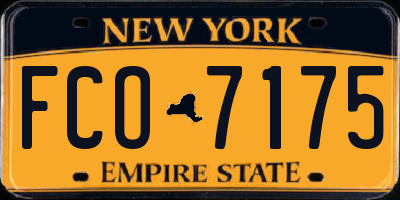 NY license plate FCO7175