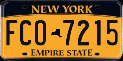 NY license plate FCO7215