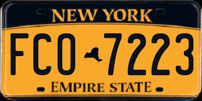 NY license plate FCO7223
